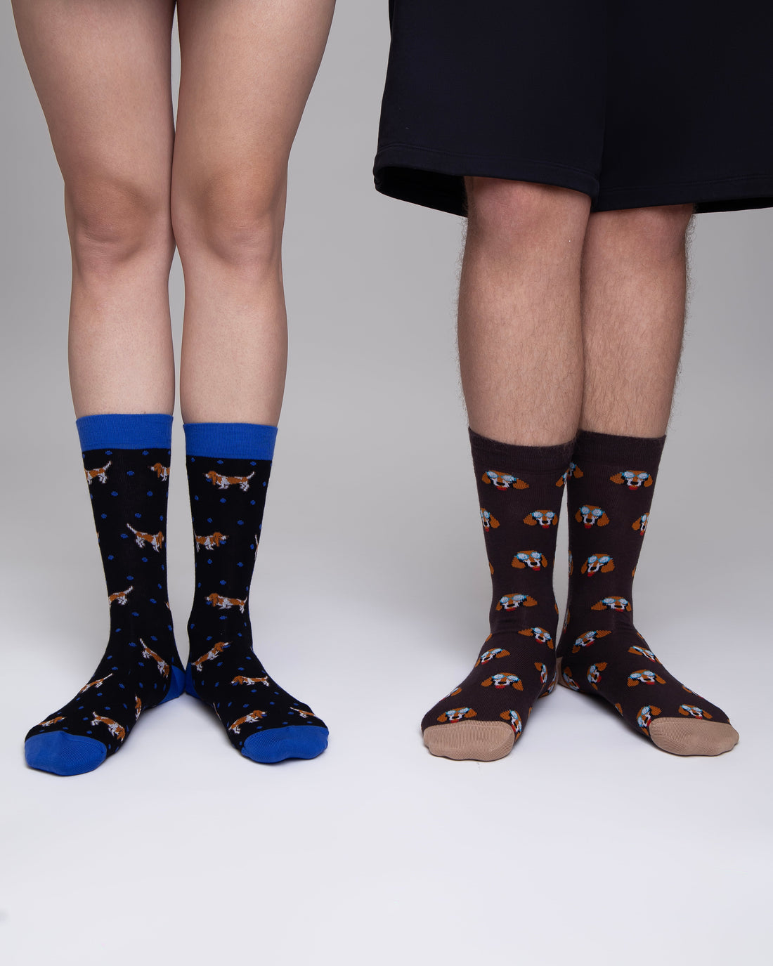 "Dog pattern socks in elegant Snuggo gift box - perfect present for dog lovers in Prague