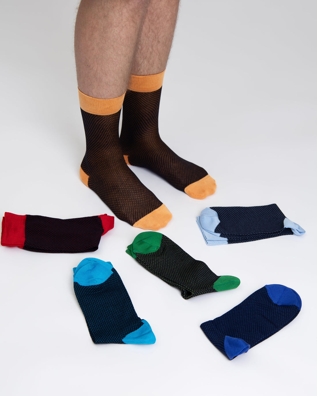 Premium men's cotton socks collection including dress socks, sport socks, patterned socks and everyday socks for men in Europe