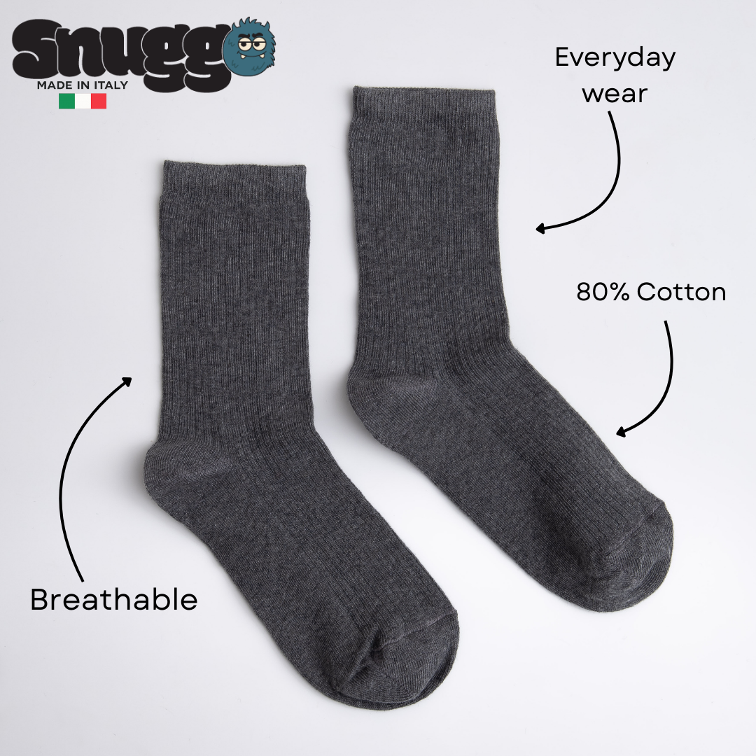 Kotníkové ponožky Snuggo ultra-soft - bavlněné unisex ponožky černé šedé bílé Praha Česká republika

