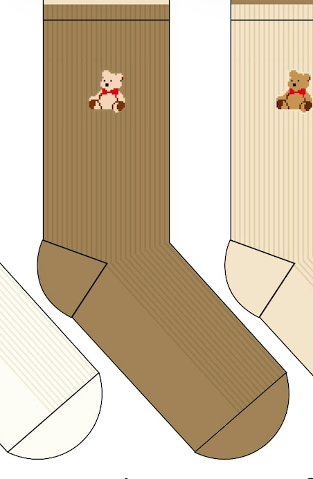 Ponožky se vzorem medvídka 🧸