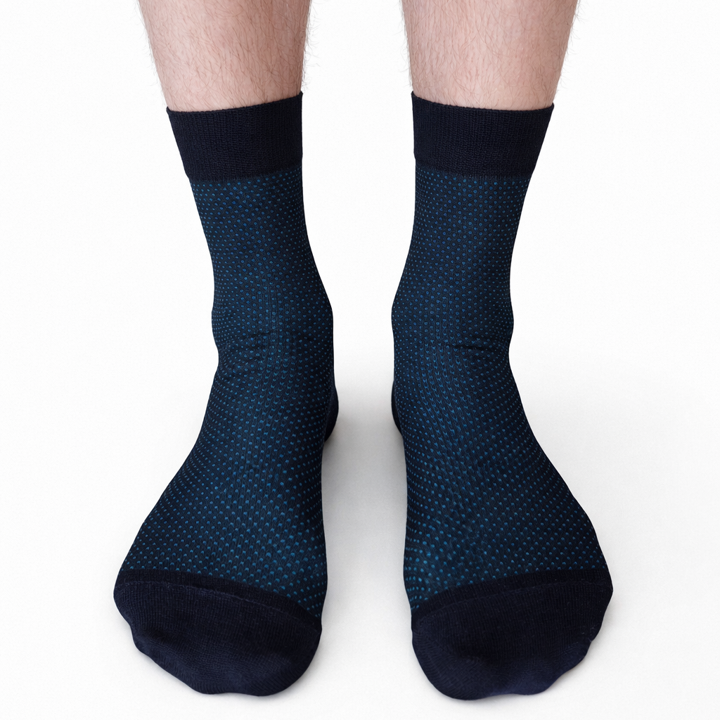 Prémiové bavlněné ponožky s puntíky Snuggo - pánské ponožky černé modré šedé červené hnědé Praha Česká republika