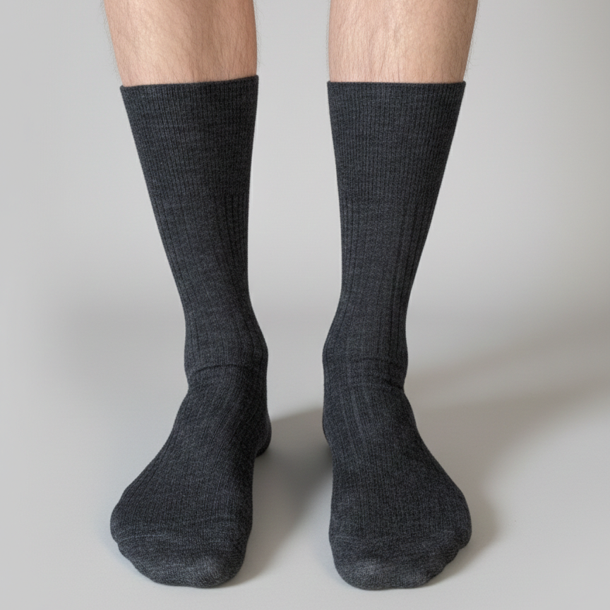 Vysoké vlněné ponožky bez tlaku Snuggo - teplé pánské ponožky modré černé šedé zimní Praha Česká republika

