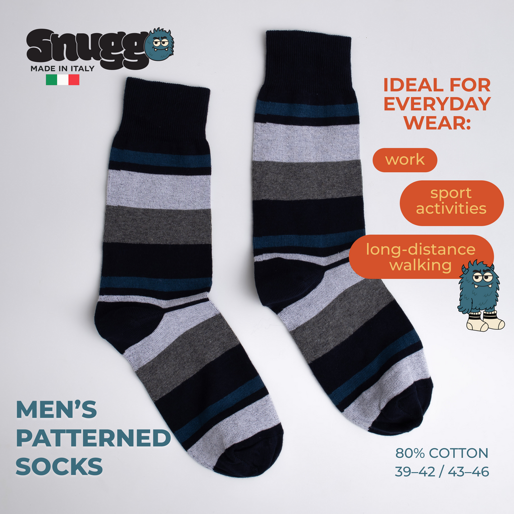 Pánské bavlněné ponožky se vzorem Snuggo