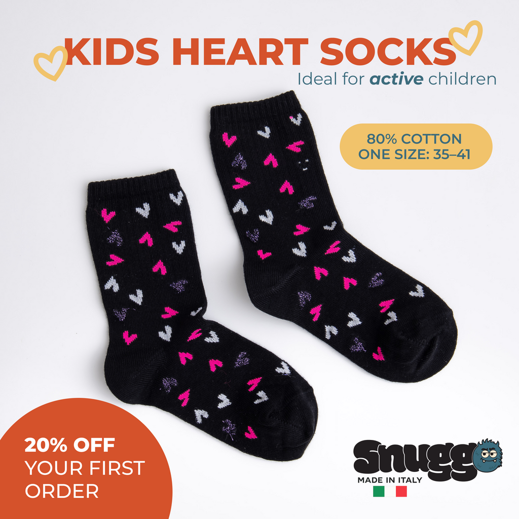 Dětské bavlněné ponožky se srdíčky Snuggo